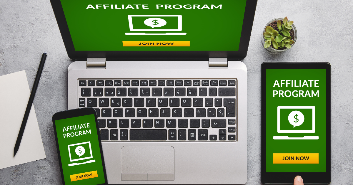 A woman researching affiliate programs
