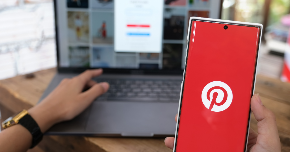 A man setting up a Pinterest business account
