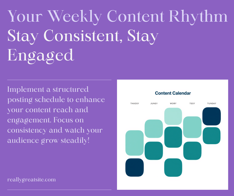 Weekly content rhythm for consistent website traffic