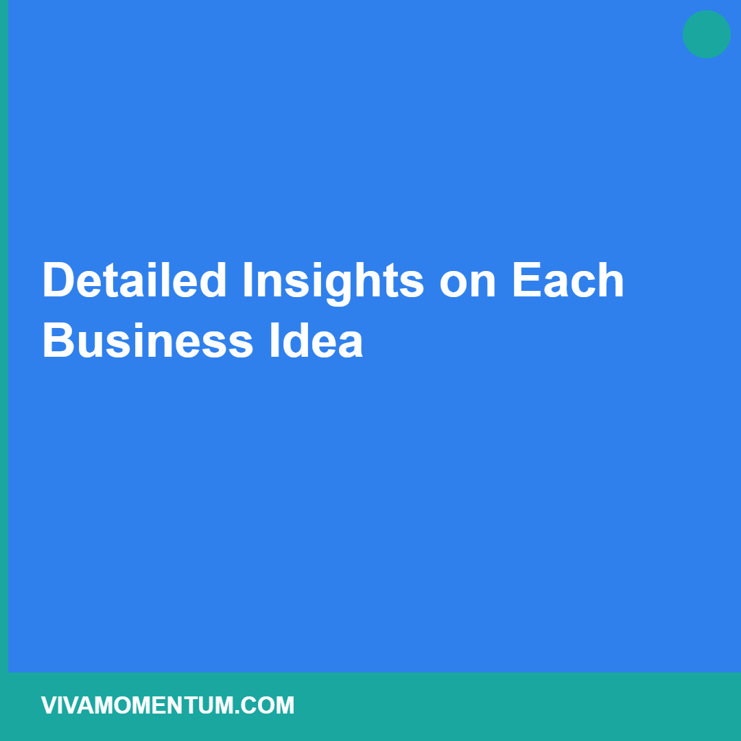 Detailed Insights on Each Business Idea