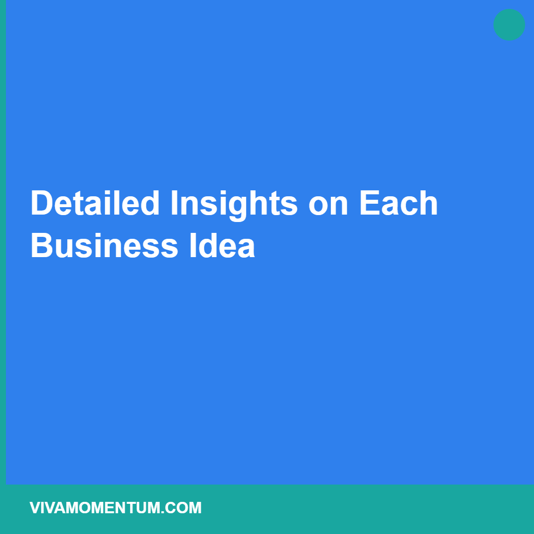 Detailed Insights on Each Business Idea